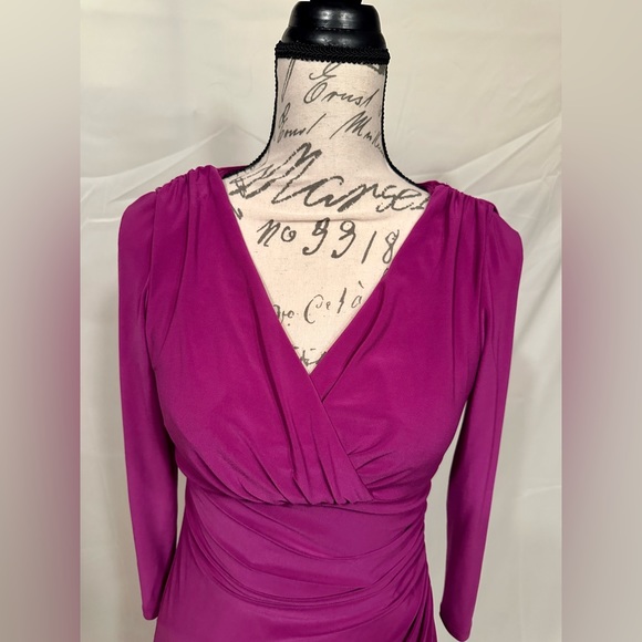 Ruched Jersey Surplice Dress - Picture 3 of 6